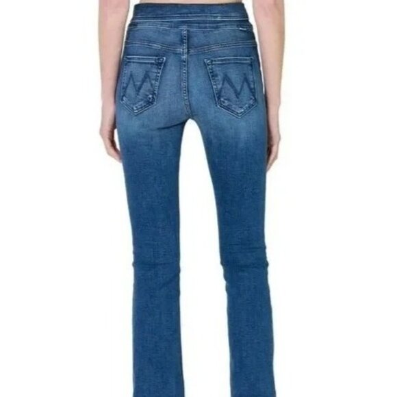Mother Womens 25 The Triple Stack Insider Crop Belted Jeans Raw Hem Chick‎ Flick - Picture 2 of 16